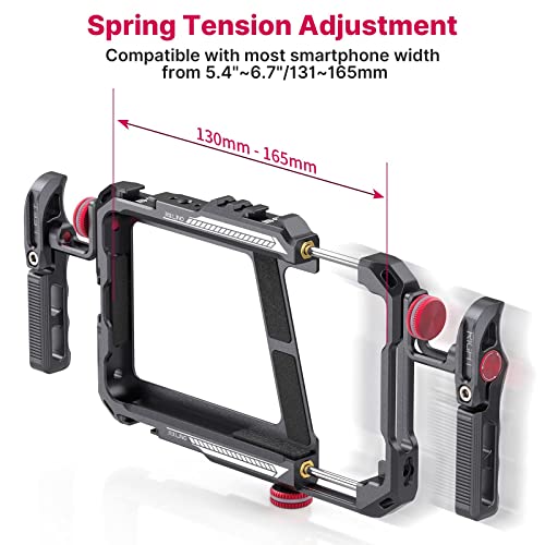 ULANZI Smartphone Video Rig with Handle, LINO Filmmaking Case Aluminum Alloy Phone Video Stabilizer Grip Tripod Mount for Video Maker Videographer with Cold Shoe for iPhone 16 15 Mini Pro Max 8 Plus