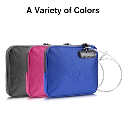 KOSMCCO Beach Locking Bag, Portable Safe, 9x7.5 Inch, Rose Red | Anti-Theft Design, Security Cable Included, Holds Phone Wallet and Keys, Ideal for Beach Pool Cruise and Travel - color: Rose Red