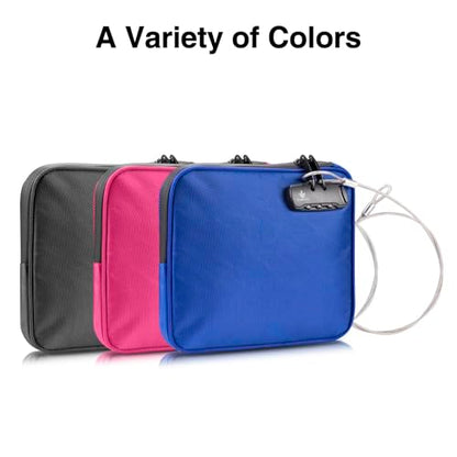 KOSMCCO Beach Locking Bag, Portable Safe, 9x7.5 Inch, Rose Red | Anti-Theft Design, Security Cable Included, Holds Phone Wallet and Keys, Ideal for Beach Pool Cruise and Travel - color: Rose Red