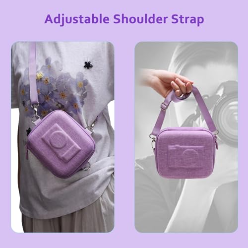 XANAD Hard Case for Sony a6400/a6700/a6100/a6000/a5000/a5100/ZV-E10/ZVE10 II or Fujifilm X100VI / X100V Digital Camera (Purple) - color: Purple