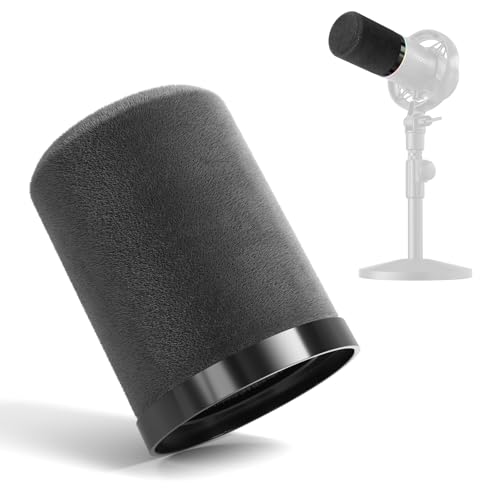MAONO Foam Windscreen for PD200W/PD200X Microphone – Velvet Fine Mesh Pop Filter, Superior Noise Reduction, Windproof Cover for Podcasting, Gaming, Streaming & Recording