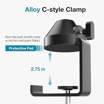 InnoGear Low Profile Mic Arm, 360° Rotatable Microphone Arm Stand Foldable Desk Mic Boom Arm for Fifine AM8 K669B Blue Yeti HyperX QuadCast SoloCast AT2020 and Other Mics - color: Black, style: 2-Axis Arm