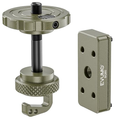 EVUMO Ball Head Conversion Kit for BOG DeathGrip Tripod, 6061-T6 Aluminum Ball Head Converter Adapter and Arca Swiss Saddle Mount Plate Complete Kit Combo for BOG Shooting Tripod (Green) - color: Green