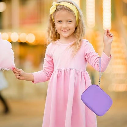 Makolle Kids Camera Case Compatible with Goopow/ESOXOFFORE Seckton/Dylanto/CIMELR Children Digital Video Camera Toys Holder for SD Card、Prints Paper、USB cable, card reader More- Purple (Box Only) - color: Purple