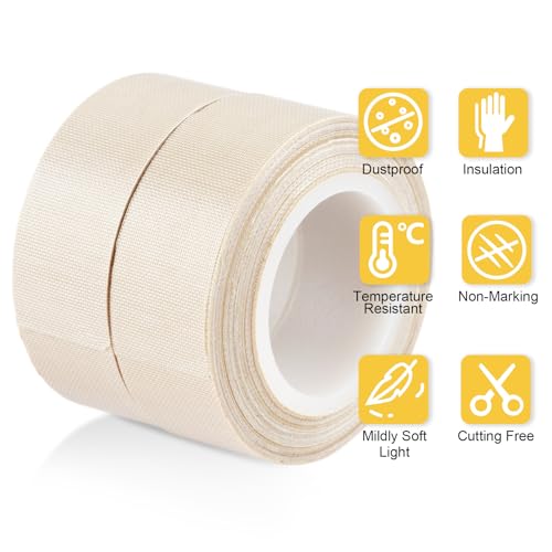 2PCS Light Dimming Tape 0.78inx32.8ft LED Light Strip Masking Tape for Moderate Light Blocking, Beige - color: Beige