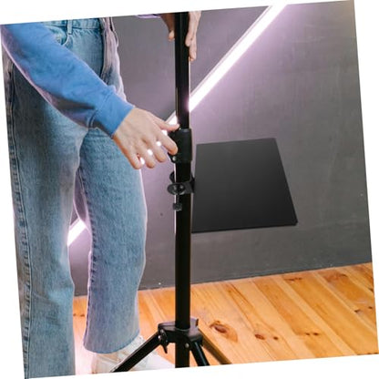 Kisangel Mic Stand Clamp-on Tray: Adjustable Rack for Sound Cards Sheet Music Accessories - Portable Holder for Musicians Live Streaming Concerts