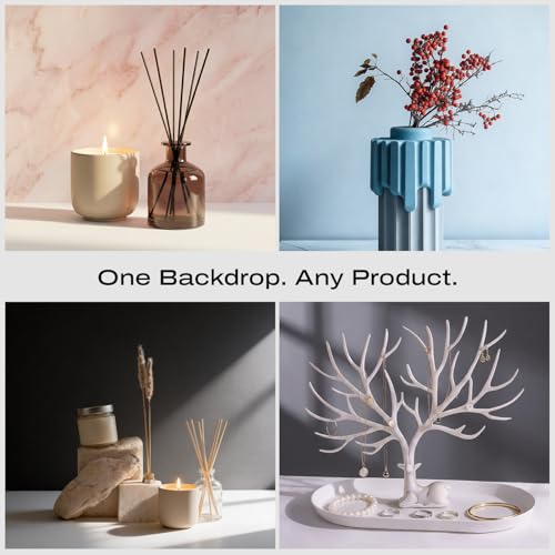 C Coiro Product Photography Backdrops 14 Patterns, 2 Grids, Size 15x11 inch Small Product Picture Board kit for Food Jewelry Mini Items Picture. Ugc Content Creator Tools