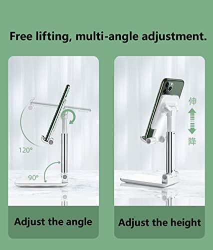 Home Phone Stand, Folding Telescopic Desktop Stand, Live Broadcast, Selfie (Green) - color: Green