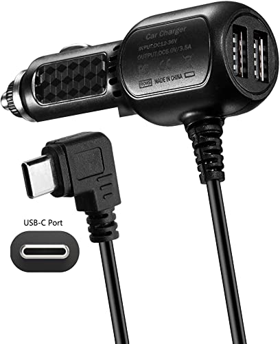 Dash Cam Type C Power Cable Adapter USB-C Port Dashcam Compatible for REDTIGER F7N /F7NP,WOLFBOXG840S G850 Dash Cam