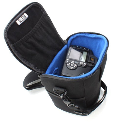 USA Gear DSLR Camera Case for Men and Women with Top Loading Accessibility, Adjustable Shoulder, Small Camera Sling Bag, Travel Padded Handle - Camera Holster Bag for Nikon, Canon, Panasonic (Black) - color: Black