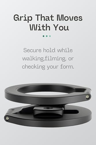 FANAUE MS-05 Dual Magnetic Ring Cell Phone Holder – Ultra Slim Foldable Design with 1/4” Screw & Dovetail Clip Tripod Mount – for iPhone 16 15 14 13 Pro Max Plus – Gym Magnetic Phone Holder