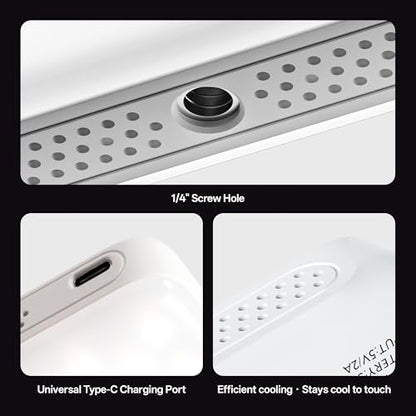 Viltrox Z05 RGB Video Light Portable LED Selfie Light with Clip for Phone Camera Laptop Tripod, 2000mAh USB-C CRI＞97 2800-6800K App Control Dimmable for Photography TikTok YouTube Vlog Live Streaming