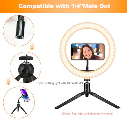 Ring Light Phone Holder Attachment, Strong Magnetic Phone Holder for Ring Light and Tripod Stand, Flexible Cell Phones Tripod Mount Adapter for MagSafe iPhone 16 15 14 13 12 Series and Android Phones - size: Magnetic