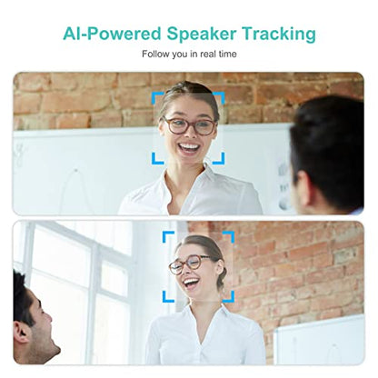 4K Pro Audio and Video Conference Room Camera with Remote Control for Windows TV, AI-Powered HD Webcam with Microphone & Speaker for Desktop Computer/PC/Monitor/Laptop/Teams/Zoom/Skype - color: Black