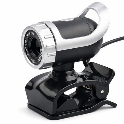 USB 2.0 0. Pixels Clipon Webcam,Clip on PC Camera,Plug and Play HD Web Camera with 360 Rotating Stand & Builtin Microphone for PC (Silver) - color: Silver