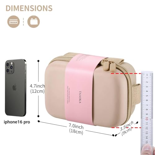 TAAOKA Digital Camera Case, Protective & Lightweight Camera Case with 3 Carrying Ways, Waterproof & Shockproof Small Camera Bag for PowerShot/Sony DSCW800/DSCW830 - Beige - color: Beige, style: Style1