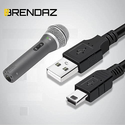 BRENDAZ Mini USB Cable - Compatible with Samson Q2U, Meteor Mic, Go Mic USB Microphones