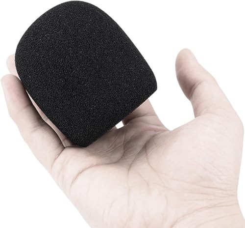 WS-1BK Deluxe Foam Ball Style Microphone Windscreen, Black | Ball Style, Vocal Karaoke Microphone, Performance Plus - color: Black