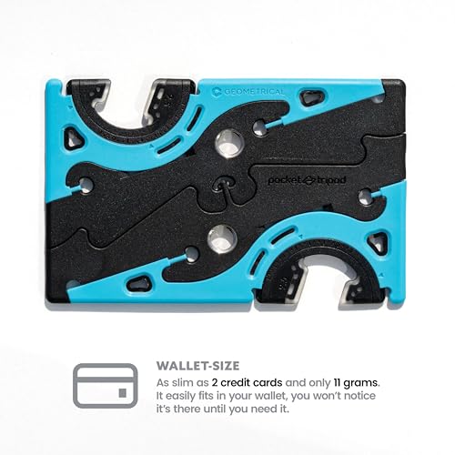 GEOMETRICAL Pocket Tripod PROv2 - Card-Size Stand, for iPhone, Alien Blue Universal Kit - color: Alien Blue