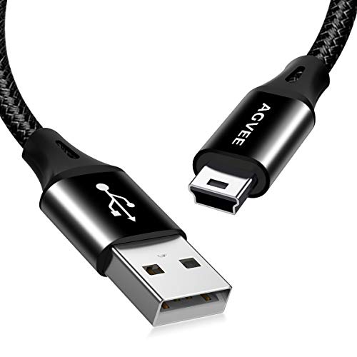 AGVEE 2 Pack 3.3ft Replacement for Garmin Nuvi GPS Charger Data Cable Cord | For TI-84 Plus/CE/C Silver, Blue Yeti USB Microphone/Pro Mic, Canon IFC-500U/400PCU/300PCU/200U - color: Black, size: 3.3ft+3.3ft