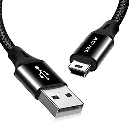 AGVEE 2 Pack 6ft Replacement for Garmin Nuvi GPS Charger Data Cable Gpsmap Charging Cord, TI-84 Plus/CE/C Silver, Blue Yeti USB Microphone/Pro Mic, for Canon IFC-400PCU/300PCU/200U, Black | For TI-84 Plus/CE/C Silver, Blue Yeti USB Microphone/Pro Mic, Can