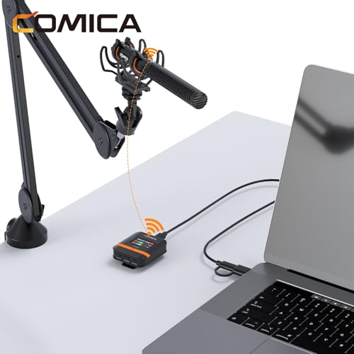comica VM40 Combo Wireless Shotgun Microphone,2.4G Super Cardioid Polar Pattern,48kHz/32-bit Float Recording,Wired/Wireless Dual Modes,32G On-Board Recording Mic(VM 30 Upgraded Version) - size: Comica CVM-VM40 Combo