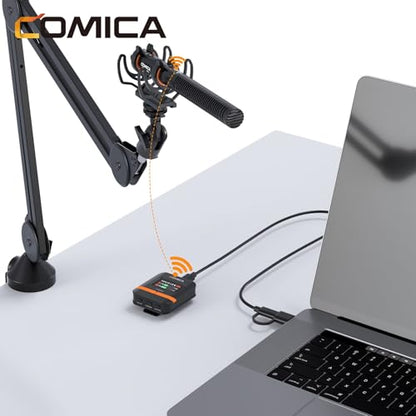 comica VM40 Combo Wireless Shotgun Microphone,2.4G Super Cardioid Polar Pattern,48kHz/32-bit Float Recording,Wired/Wireless Dual Modes,32G On-Board Recording Mic(VM 30 Upgraded Version) - size: Comica CVM-VM40 Combo