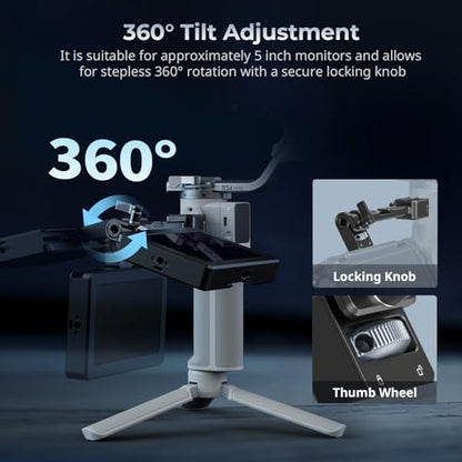 SmallRig Camera Monitor Mount w/Quick Release NATO Clamp, Cold Shoe Mount | Anti-Twist Design for DJI RS 4 Mini/RS 2 / RSC 2 / RS 3 / RS 3 Pro/RS 3 Mini - style: Classic