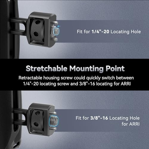 SmallRig Side Handle with (1/4" & 3/8") Two-in-One Locating Screw, Stretchable Mounting Point, Ergonomic Handgrip with 36mm Up/Down Adjustable, Left/Right Hand Universal - style: Two-in-One Side Handle
