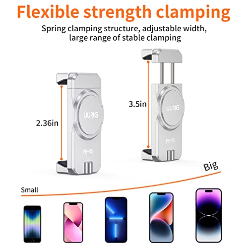 UURIG Magnetic Cell Phone Clamp for DJI OM, Phone Tripod Mount, Handheld Gimbals Magnetic Ring Holder for DJI OSMO Mobile 8/7/7P/6,OM 5/OM 4/OM 4 SE Accessories