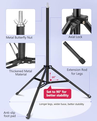 Backdrop Stand 10 x 8 Ft (WxH), Adjustable Photography Background Stand Support Kit with 6 Clamps & Carrying Bag for Photo Studio, Party, Wedding, Decoration, Projector Screen