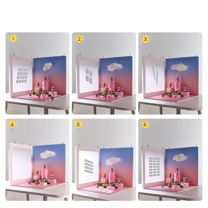 24x24 Inch Backdrop Board Kit, 2PCS Backgound Frame, 1PC Background Board, 6PCS Backdrop Paper, 6PCS Shadow Light Paper for Product, Food, Jewelery, Makeup Photography Shooting - size: 24x24inch