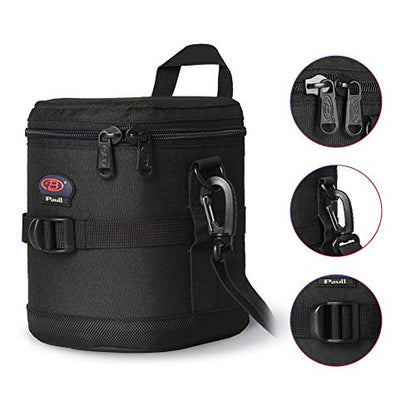 Camera Lens Case DSLR Camera Lens Bag Fits for Canon Nikon Pentax Sony Olympus Panasonic and Other Camera Lens - size: BL-0004L