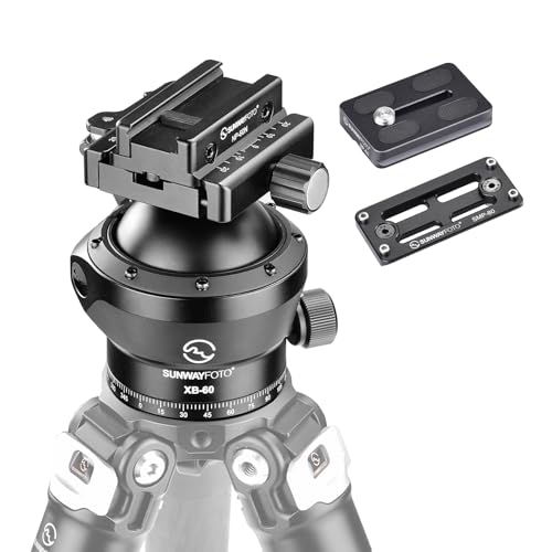 XB-60DL 60mm Low Profile Tripod Ball Head,Ballhead for Hunting,Load 66lb(30KG)