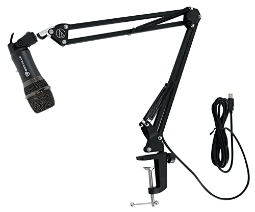 Rockville Z-Stream USB Computer Microphone Podcast Mic+Audio Technica Boom Arm