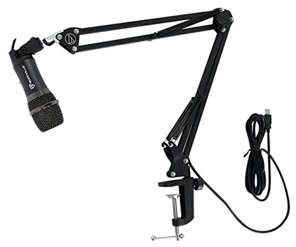 Rockville Z-Stream USB Computer Microphone Podcast Mic+Audio Technica Boom Arm