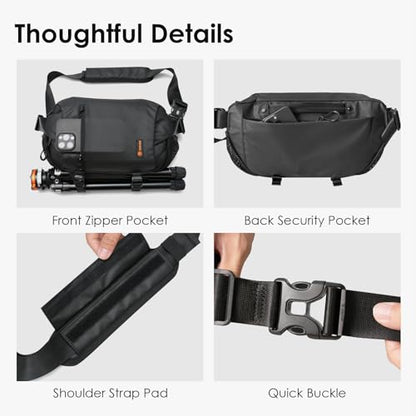 TARION Urban Camera Sling Bag - Waterproof 5.5L Crossbody Bag with Expandable Wet/Dry Separation Pocket & Tripod Strap - XProber - size: XProber (5.5 Liters)
