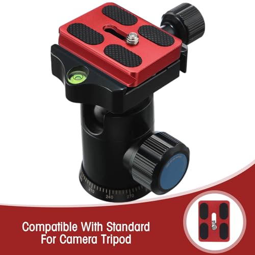 Frienda 2 Pieces Metal Quick Release Plate with 1/4''-20 Camera Screw Tripod Mount Plate Fits Standard for DSLR Camera Tripod Ball Head(Red,Pu50) - color: Red, style: PU50