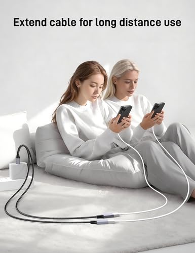 USB Y Splitter, 3.3FT USB Splitter 1 in 2 Out, A Male to 2 Female Extension Cable Support Charging and Data Transfer for Mac, Xbox, Laptop, Tablet, Smartphone Data Transmission. - size: 3.3FT