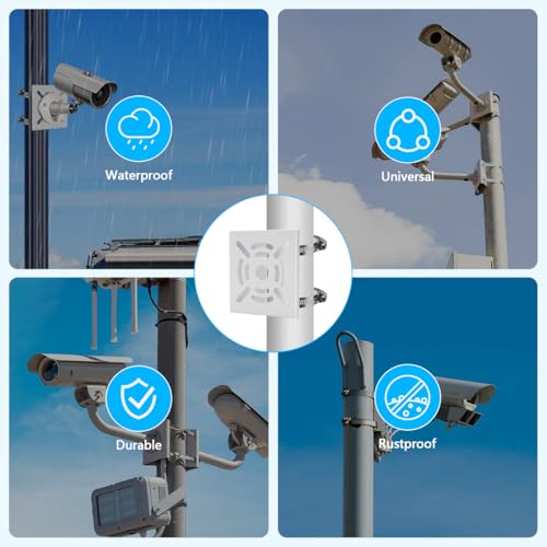 Universal Security Camera Mount Wall Mounting Brackets,Vertical Pole Mount Adapter Bracket for CCTV Camera Pole Clamp Solar Panel Clamps Outdoor Video Surveillance - size: Pole Strap Mount Bracket 3