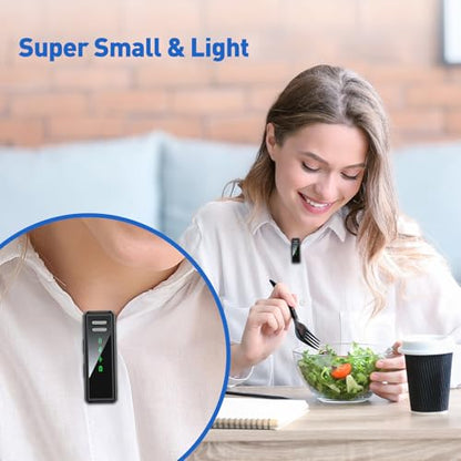 USB C Wireless Lavalier Microphone for Android, PC, Laptop, iPhone 15/16, USB Microphone with Noise Cancellation, Lapel Mic Wireless for Video Recording, Vlog, YouTube, TikTok