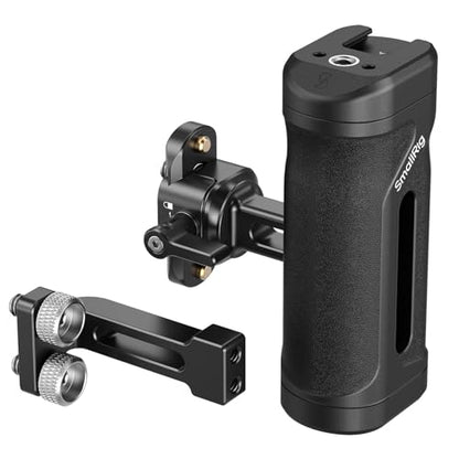 SmallRig Lightweight Mini Side Handle Kit with 1/4"-20 Screws & NATO Clamp & NATO Rail, Load Capacity Up to 10kg / 22lbs, Ergonomic Camera Handle for Left or Right Hand, Up and Down Adjustable - style: NATO + 1/4''-20 Screws