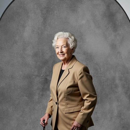 Kate Collapsible Backdrop Pop up Photo Backdrops Folded Grey Black for Photography, for Video, for Broadcast, 5x6.5ft