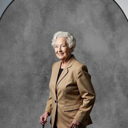 Kate Collapsible Backdrop Pop up Photo Backdrops Folded Grey Black for Photography, for Video, for Broadcast, 5x6.5ft
