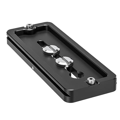 Leofoto PU-D Universal Quick Release Plate, 90mm/100mm Long Camera Plate, 1/4" and 3/8" Screws, Arca Compatible (PU-100D) - size: 100mm