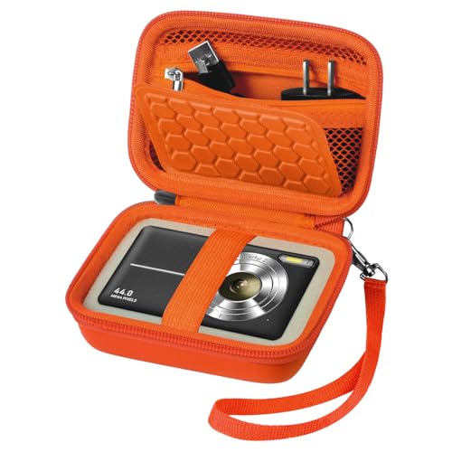 Comecase Carrying & Protective Case for Digital Camera, for Comkory/for Kodak Pixpro/for Canon PowerShot ELPH 180/190 / Sony DSCW800 / DSCW831 Cameras for Travel - Orange - color: Orange