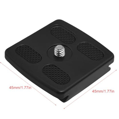 Aluminium Alloy Head Quick Release Plate Universal SLR Camera Tripod Ball Head 1/4 Clip Metal Quick Release Plate 45x45mm Universal Camera Quick Release Mounting Plate