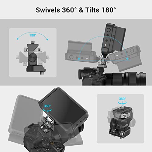 SmallRig Monitor Mount Swivel 360° and Tilt 180° Adjustable Bracket with 1/4"- 20 Screws for 5" and 7" Monitor - style: 1/4"- 20 Screws
