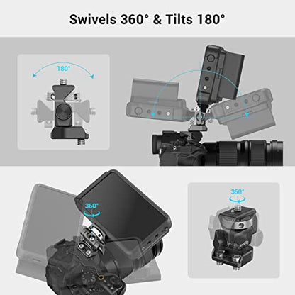 SmallRig Monitor Mount Swivel 360° and Tilt 180° Adjustable Bracket with 1/4"- 20 Screws for 5" and 7" Monitor - style: 1/4"- 20 Screws