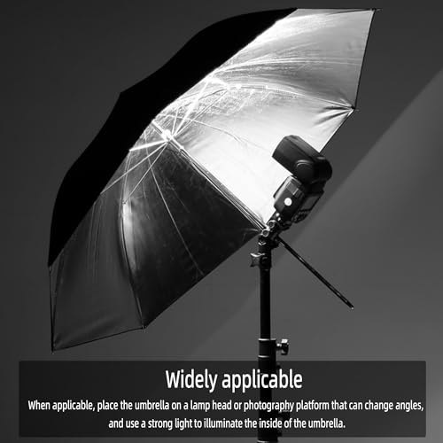 Godox UB002 40"/100cm Photography Studio Flash Black & Silver Reflector Umbrella for Studio/Outdoor Photo and Video Lighting Accessories - size: 40"/100cm